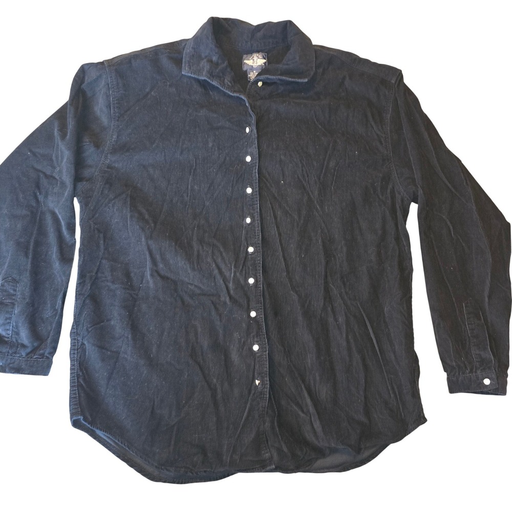 Dockers Long Sleeve 100% Cotton Courduroy Pearl Snap Buttons Medium